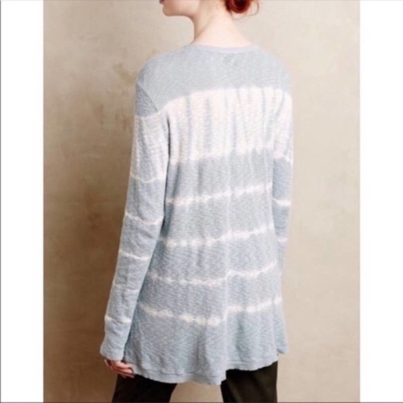 Anthropologie Left of Center Fela Tie Dye Waffle Knit Tunic Tee Size Small - Picture 7 of 7